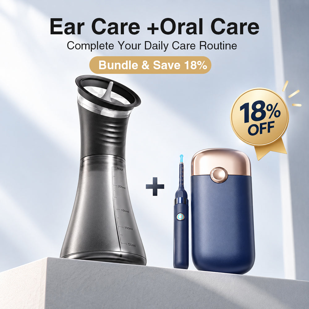 PICLEEN E80 Electric Ear Wax Removal | Safe At-Home Ear Irrigation Flushing Kit with 3 Pressure Modes & 2-in-1 Water Tank