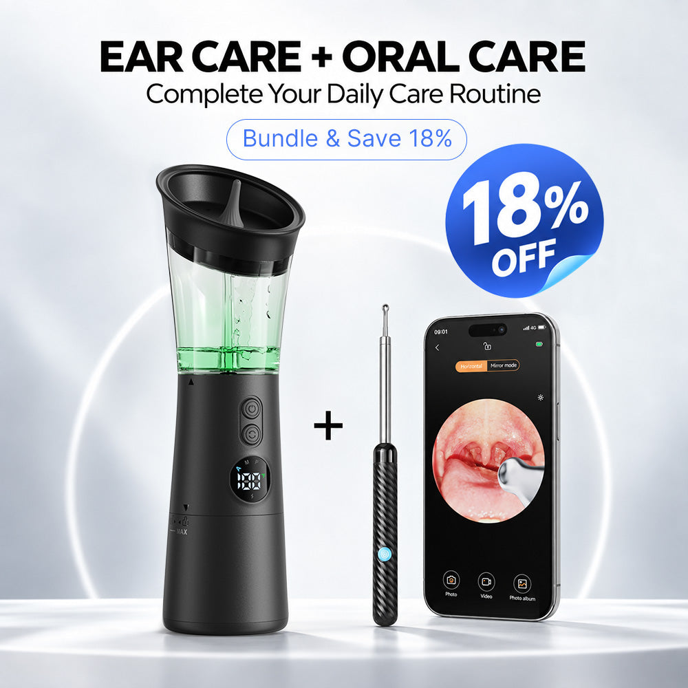PICLEEN E91 Electric Ear Wax Removal Kit | Smart 2-in-1 Ear Washer