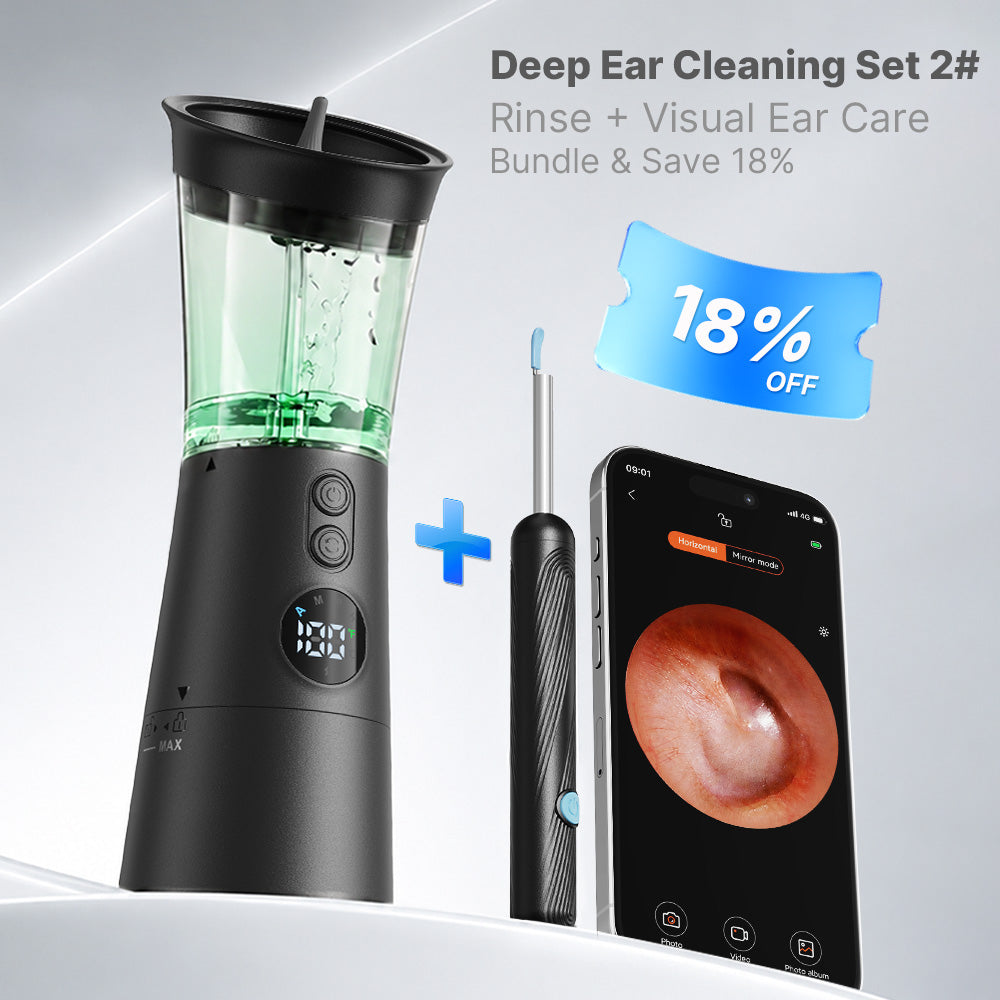 PICLEEN E91 Electric Ear Wax Removal Kit | Smart 2-in-1 Ear Washer