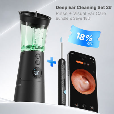 PICLEEN E91 Electric Ear Wax Removal Kit | Smart 2-in-1 Ear Washer