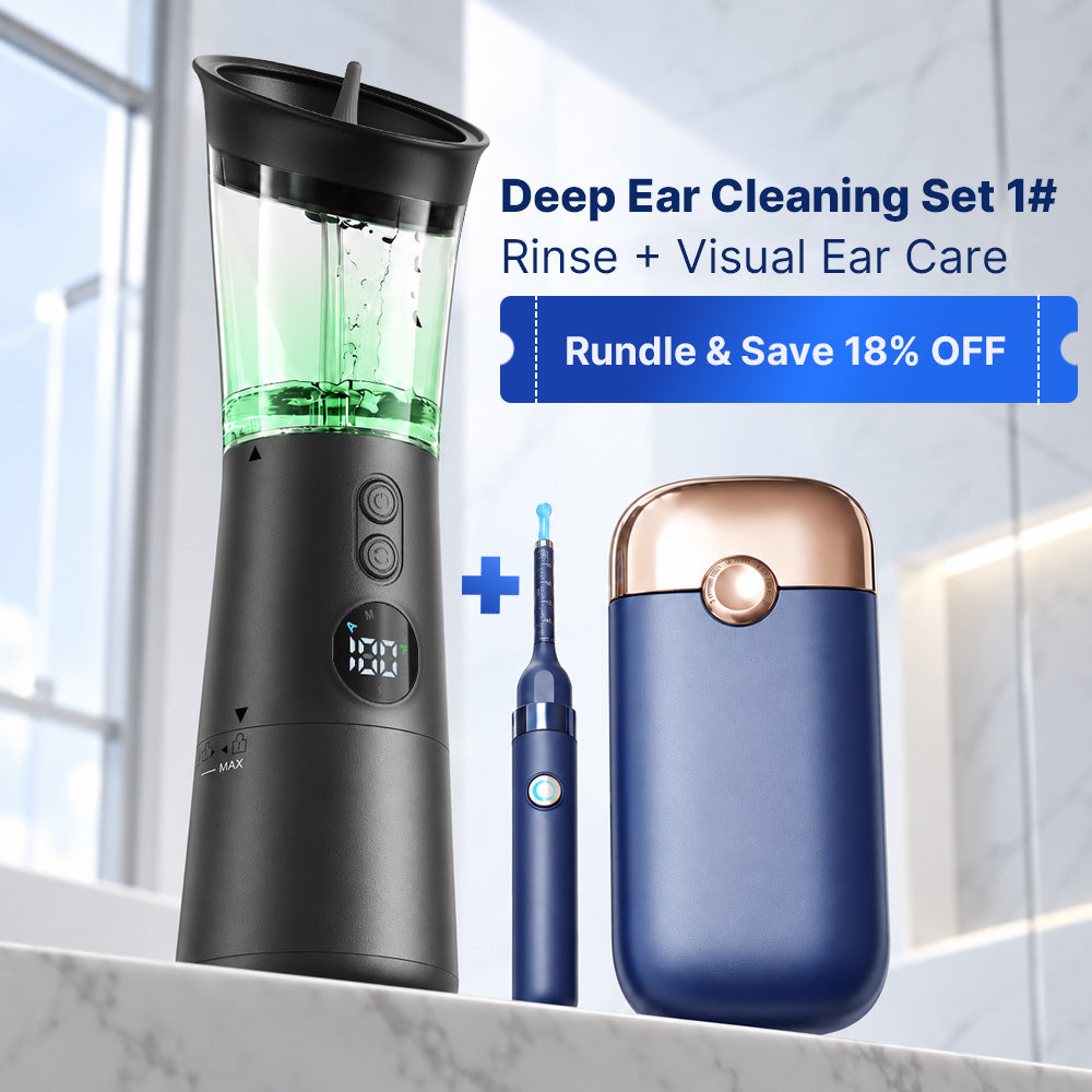 PICLEEN E91 Electric Ear Wax Removal Kit | Smart 2-in-1 Ear Washer