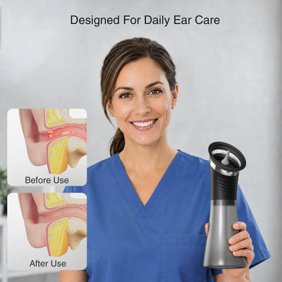 PICLEEN E80 Electric Ear Wax Removal  | Safe At-Home Ear Irrigation Flushing Kit with 3 Pressure Modes & 2-in-1 Water Tank