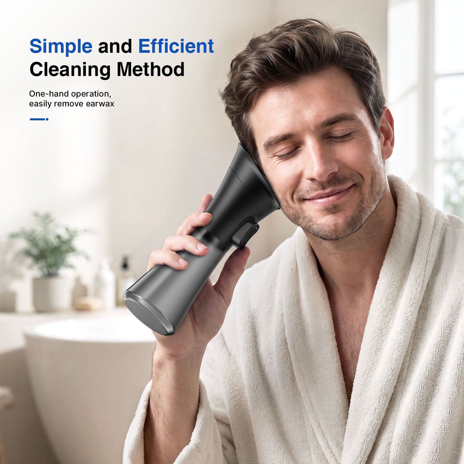PICLEEN W12 Manual Ear Wax Removal Kit | 2-in-1 Ear Washer