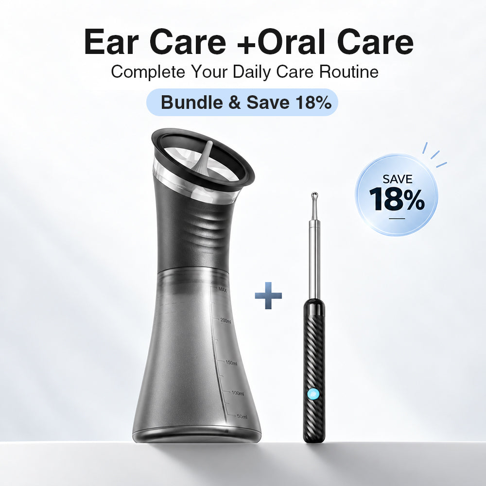 PICLEEN E80 Electric Ear Wax Removal  | Safe At-Home Ear Irrigation Flushing Kit with 3 Pressure Modes & 2-in-1 Water Tank